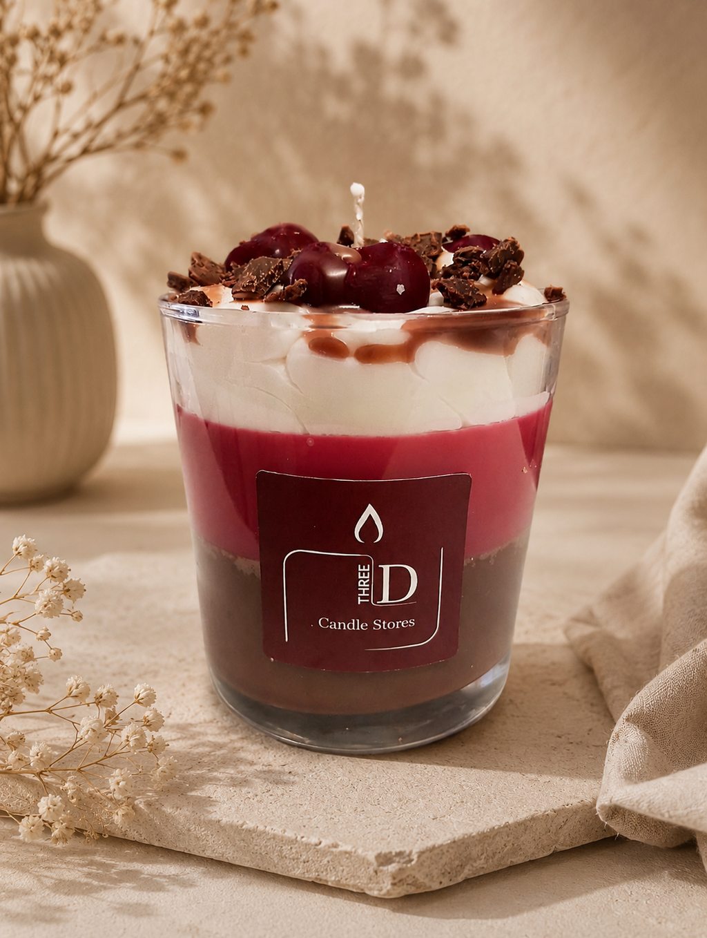 Cherry Chocolate Dessert Candle | Fruity Chocolate Scent