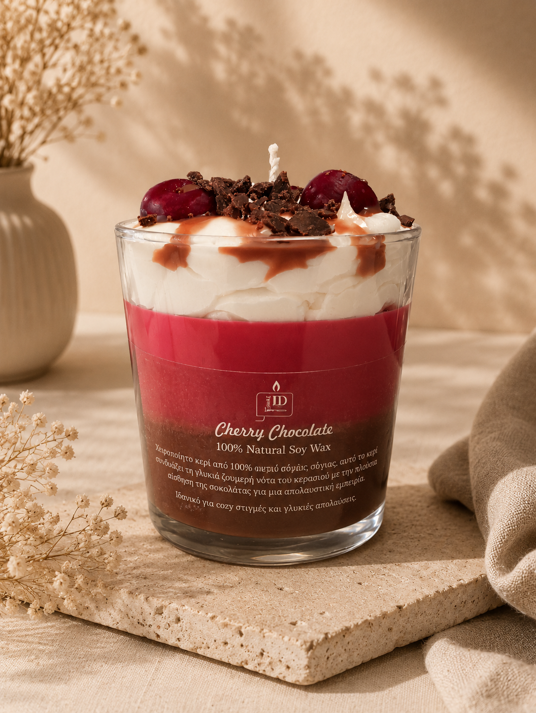 Cherry Chocolate Dessert Candle | Fruity Chocolate Scent